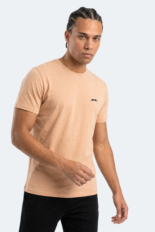 Slazenger ROSALVA T Erkek Pamuklu Vizon Tişört
