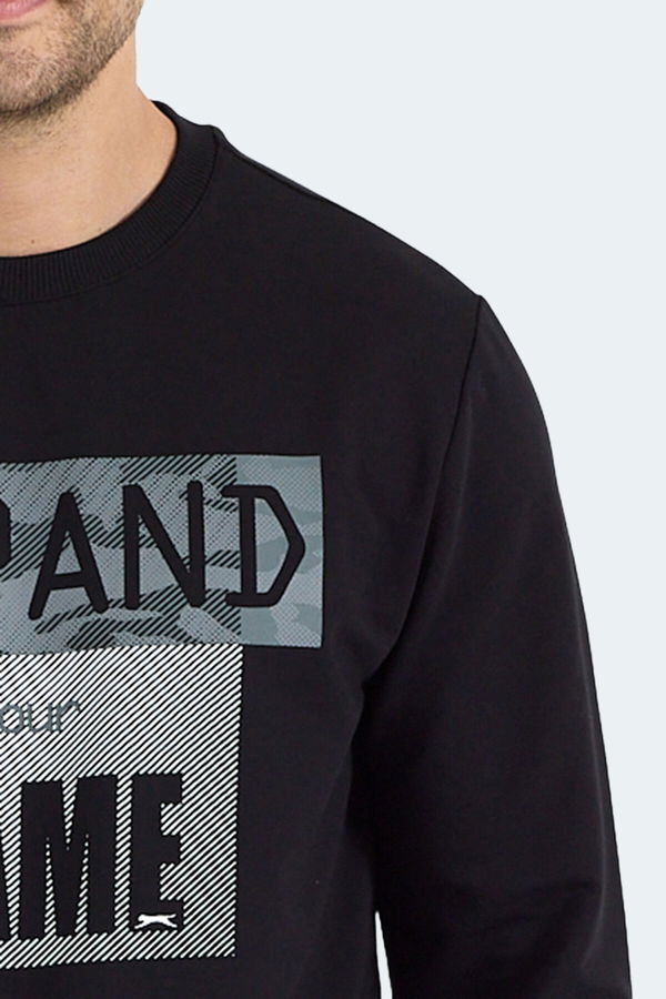 Slazenger RUBIO Erkek Sweatshirt Siyah
