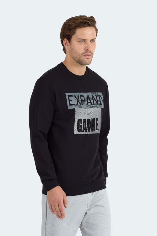 Slazenger RUBIO Erkek Sweatshirt Siyah