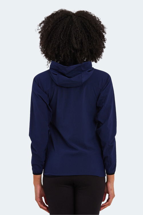 Slazenger RUPERTA IN Kadın Kapüşonlu Fermuarlı Lacivert Sweatshirt