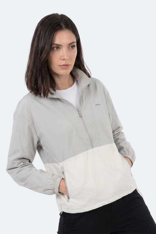 Slazenger RYDER I Kadın Gri Rüzgarlık
