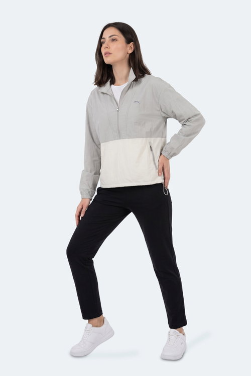 Slazenger RYDER I Kadın Gri Rüzgarlık