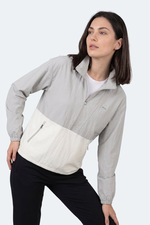Slazenger RYDER I Kadın Gri Rüzgarlık
