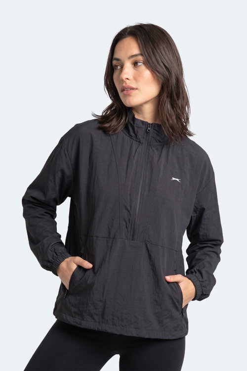 Slazenger RYDER I Kadın Siyah / Siyah Rüzgarlık