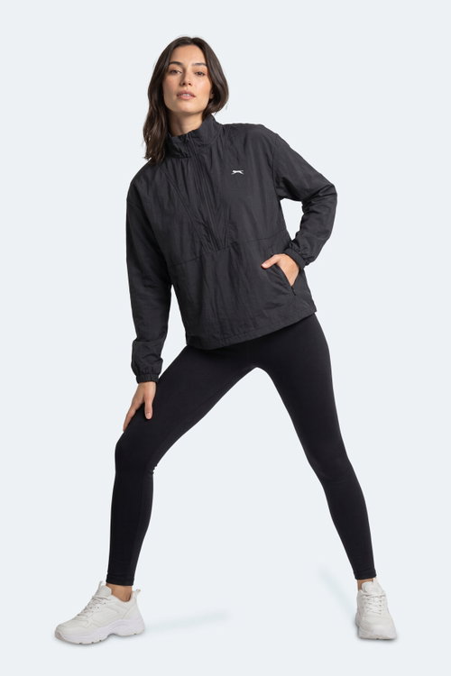 Slazenger RYDER I Kadın Siyah / Siyah Rüzgarlık