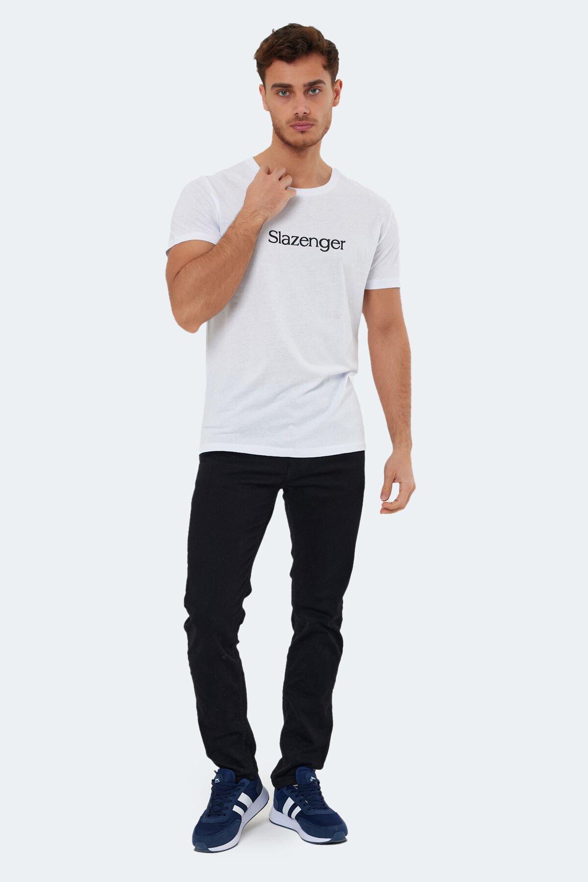 Slazenger SABE I Erkek T-Shirt Beyaz - Thumbnail