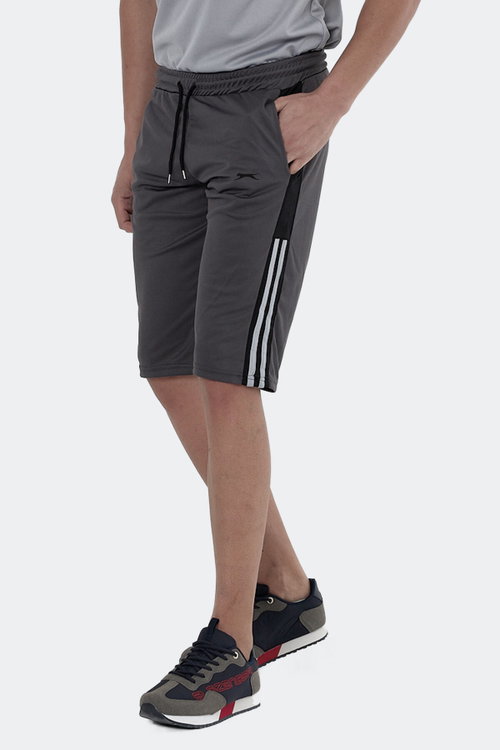 Slazenger SAKI 2 Lİ SET Erkek Cepli Kapri Siyah - Koyu Gri Şort