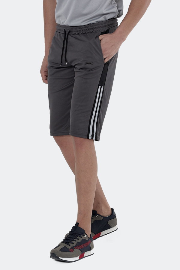 Slazenger SAKI 2 Lİ SET Erkek Cepli Kapri Siyah - Koyu Gri Şort