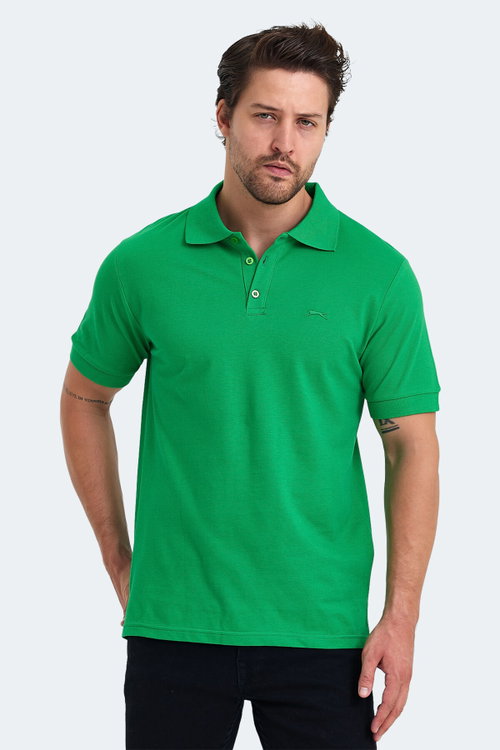 Slazenger SALVATOR IN Erkek Polo Yaka Yeşil Tişört