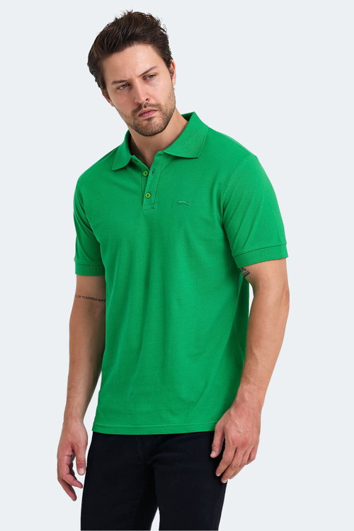 Slazenger SALVATOR IN Erkek Polo Yaka Yeşil Tişört