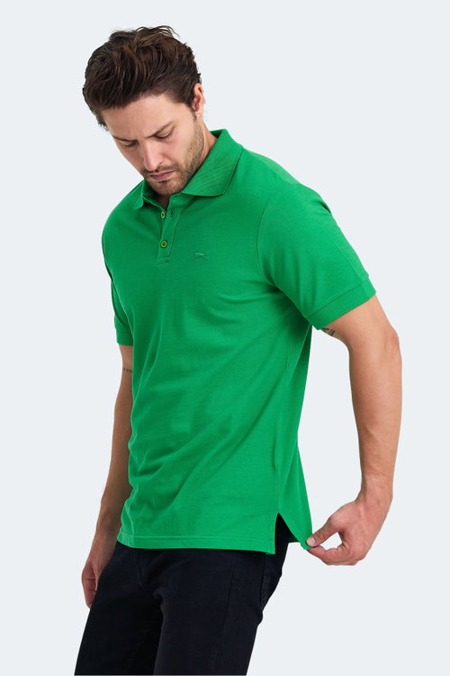 Slazenger SALVATOR IN Erkek Polo Yaka Yeşil Tişört