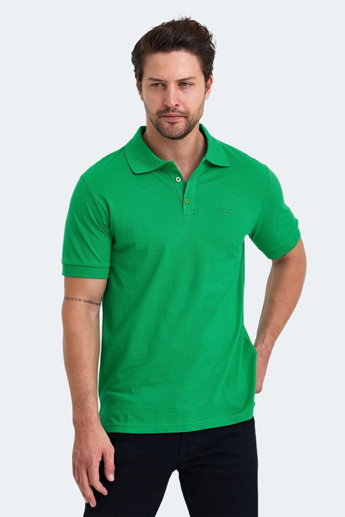 Slazenger SALVATOR IN Erkek Polo Yaka Yeşil Tişört