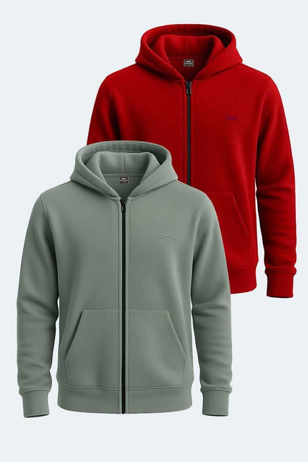Slazenger SAMSON 2 li set Erkek Haki - Bordo Sweatshirt