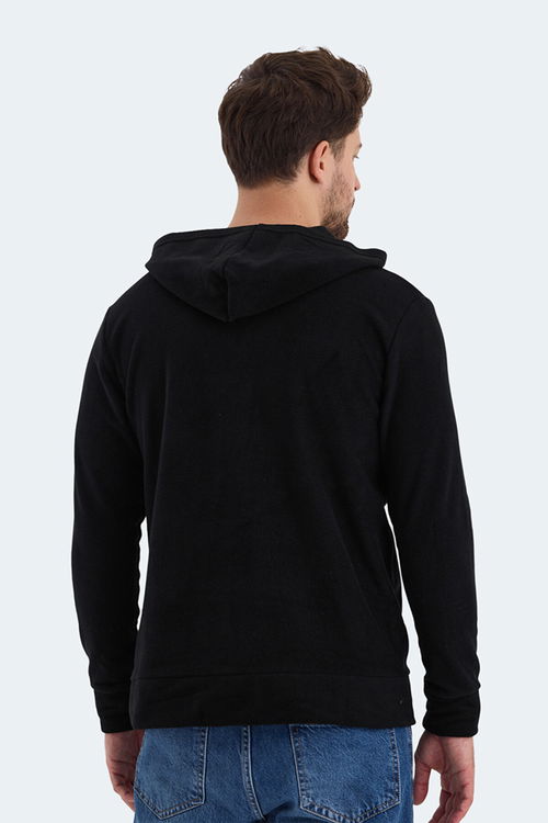 Slazenger SAMSON 2 li set Erkek Fermuarlı Kapüşonlu Cepli Siyah - Lacivert Sweatshirt