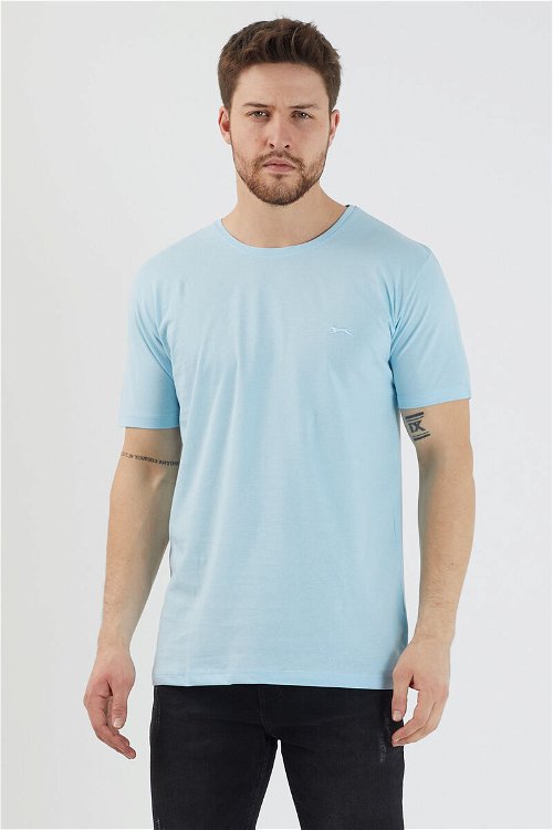 Slazenger SANDER KTN Erkek Kısa Kol T-Shirt Açık Mavi