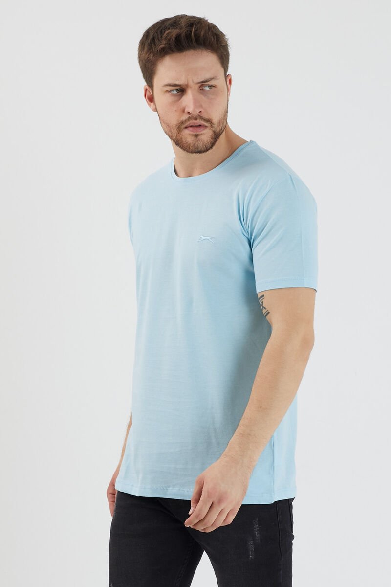 Slazenger SANDER KTN Erkek Kısa Kol T-Shirt Açık Mavi - Thumbnail