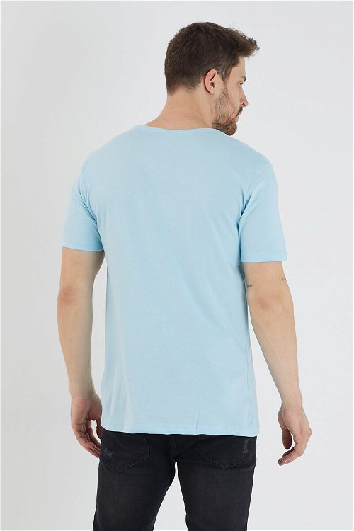 Slazenger SANDER KTN Erkek Kısa Kol T-Shirt Açık Mavi