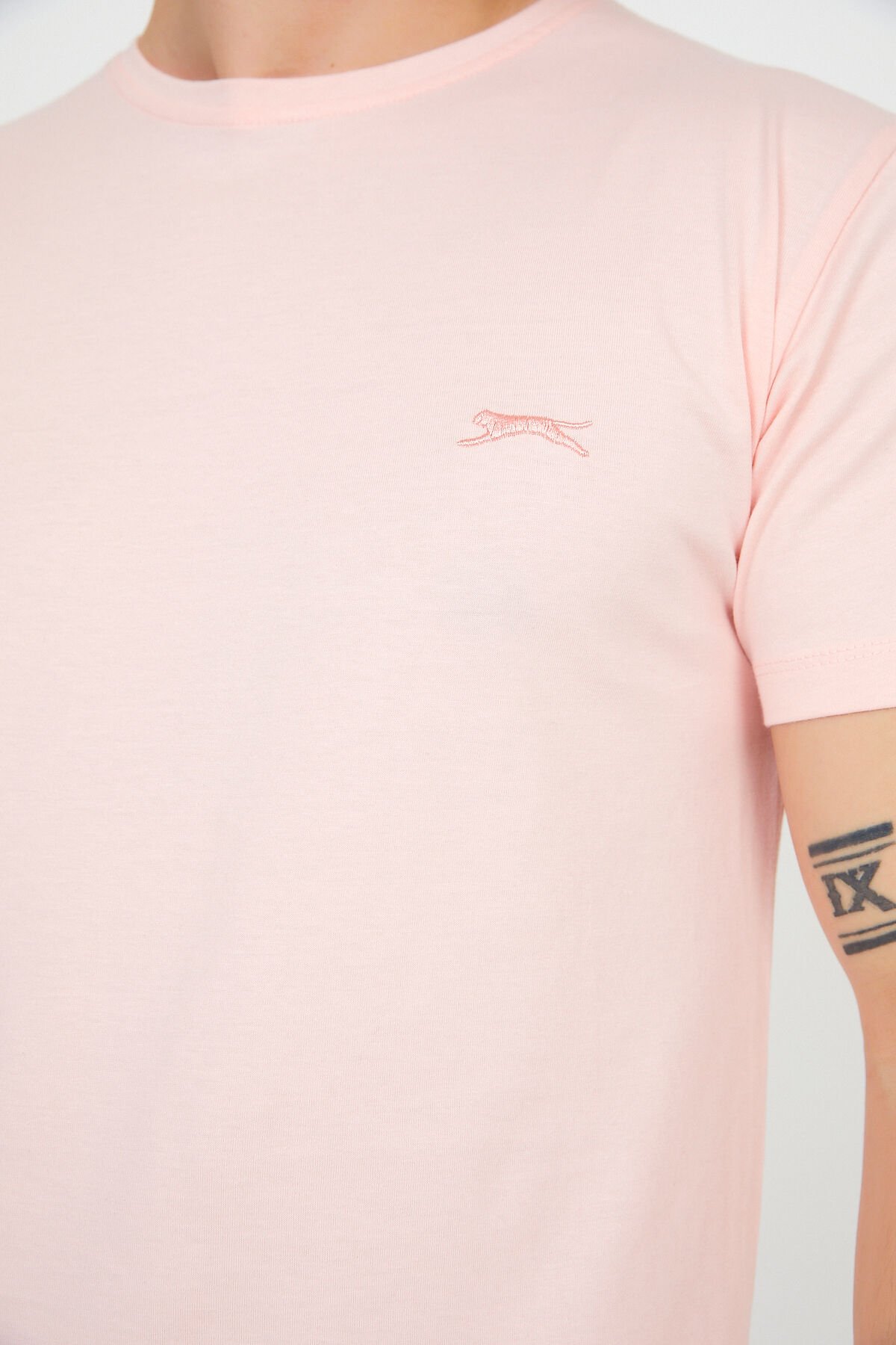 Slazenger SANDER KTN Erkek Kısa Kol T-Shirt Açık Pembe - Thumbnail