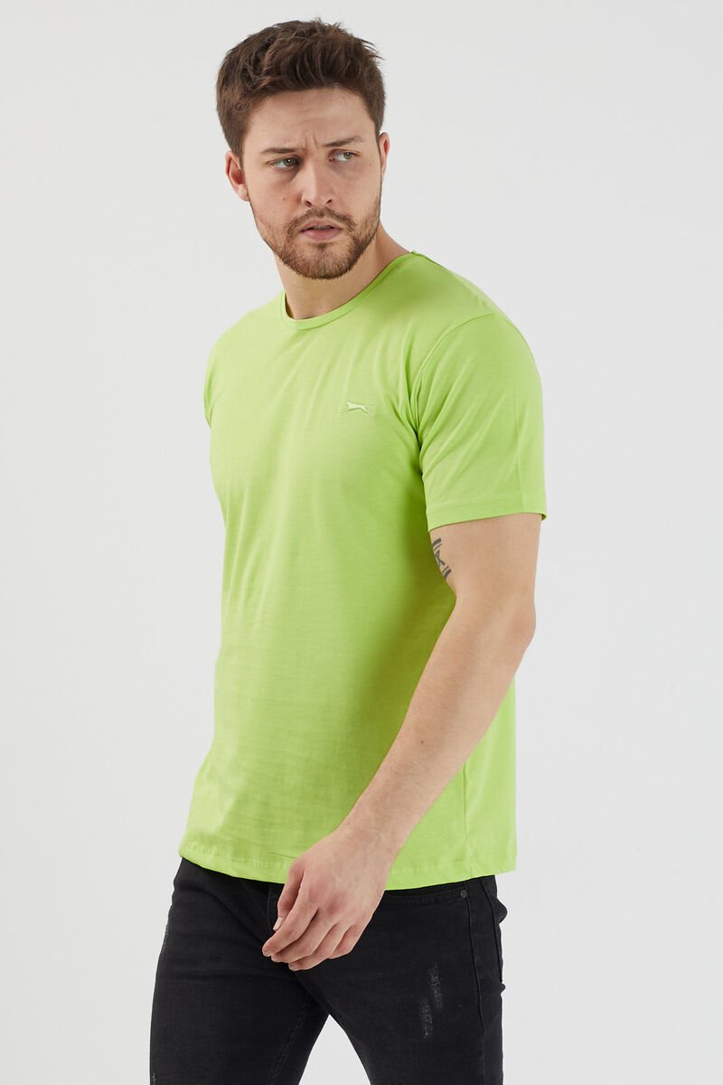 Slazenger SANDER KTN Erkek Kısa Kol T-Shirt Açık Yeşil - Thumbnail