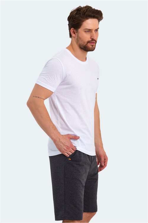 Slazenger SANDER KTN Erkek Kısa Kol T-Shirt Beyaz