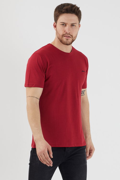 Slazenger SANDER KTN Erkek Bordo Tişört