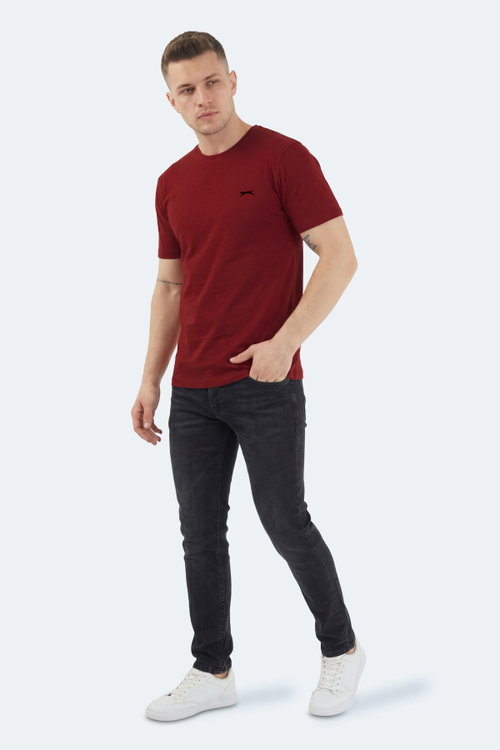 Slazenger SANDER KTN Erkek Bordo Tişört
