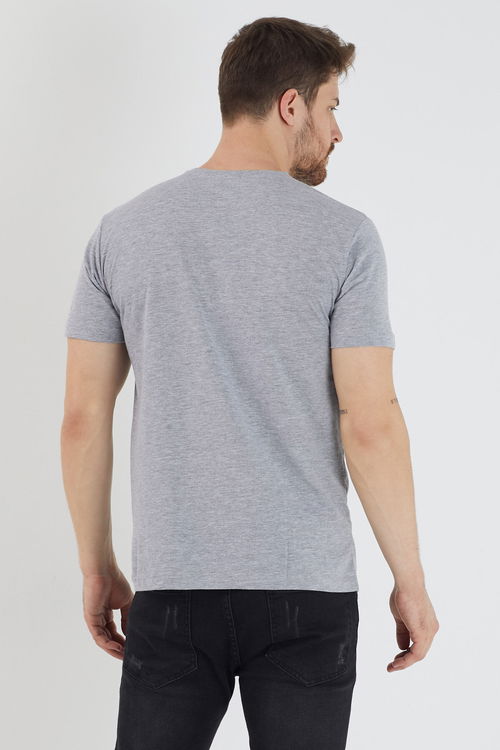 Slazenger SANDER KTN Erkek Gri Tişört