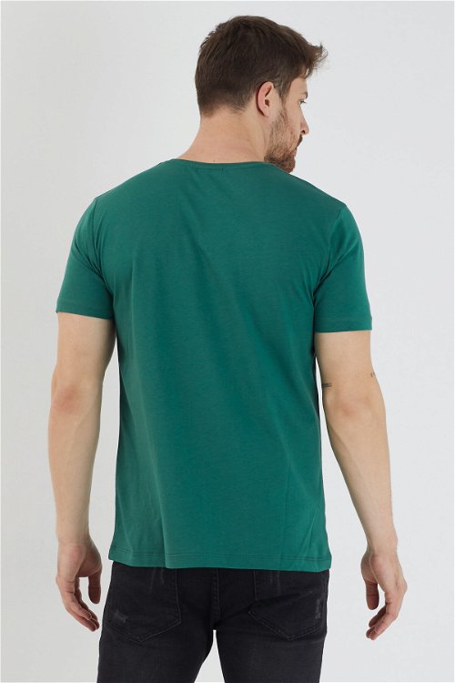 Slazenger SANDER KTN Erkek Kısa Kol T-Shirt Koyu Yeşil
