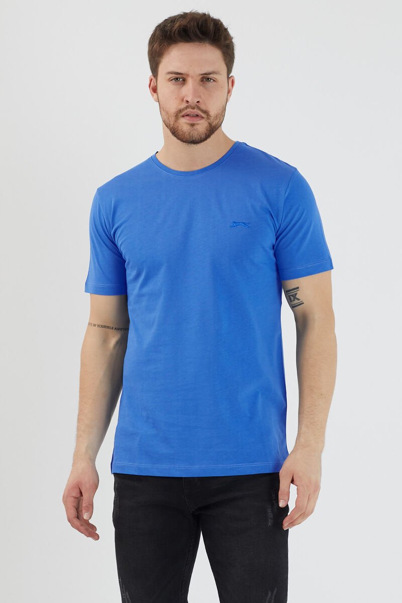 SANDER KTN Erkek Kısa Kollu T-Shirt Mavi - Thumbnail