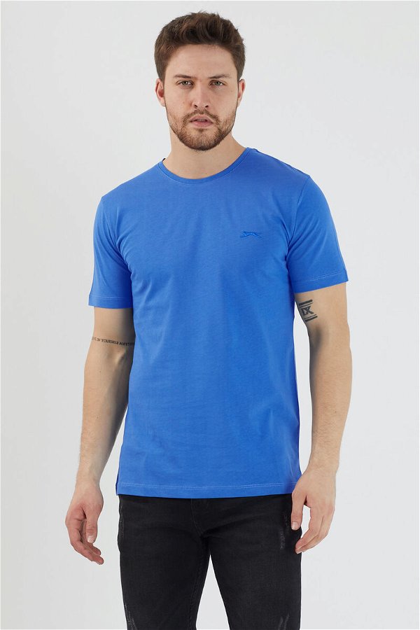 Slazenger SANDER KTN Erkek Kısa Kol T-Shirt Mavi