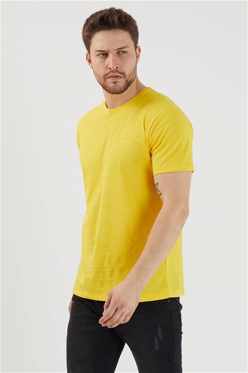 Slazenger SANDER KTN Erkek Kısa Kol T-Shirt Sarı