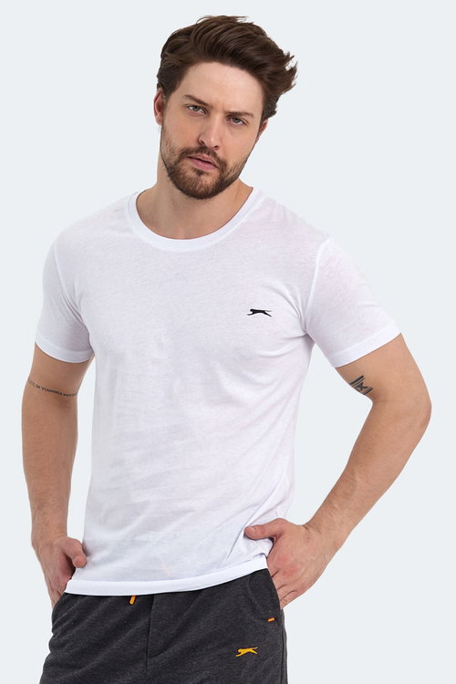 Slazenger SANDER KTN 3 lü Set Erkek Beyaz - Gri - Lacivert Tişört