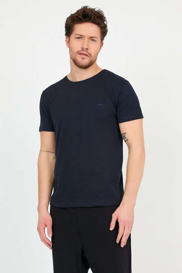 Slazenger SANDER KTN 3 lü Set Erkek Beyaz - Gri - Lacivert Tişört