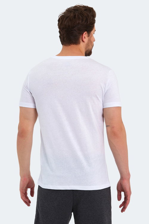 Slazenger SANDER KTN 3 lü Set Erkek Beyaz - Gri - Lacivert Tişört