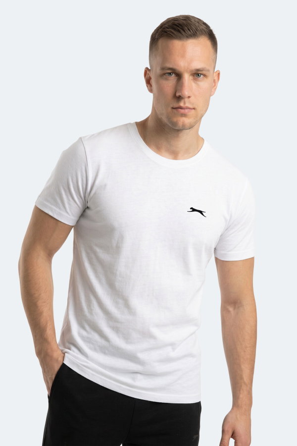 Slazenger SANDER KTN 5 li Set Erkek Beyaz - Siyah - Gri - Saks Mavi - Lacivert Tişört