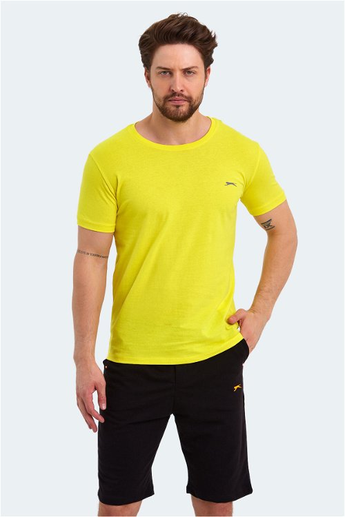 Slazenger SANDER KTN Erkek Kısa Kol T-Shirt Açık Sarı