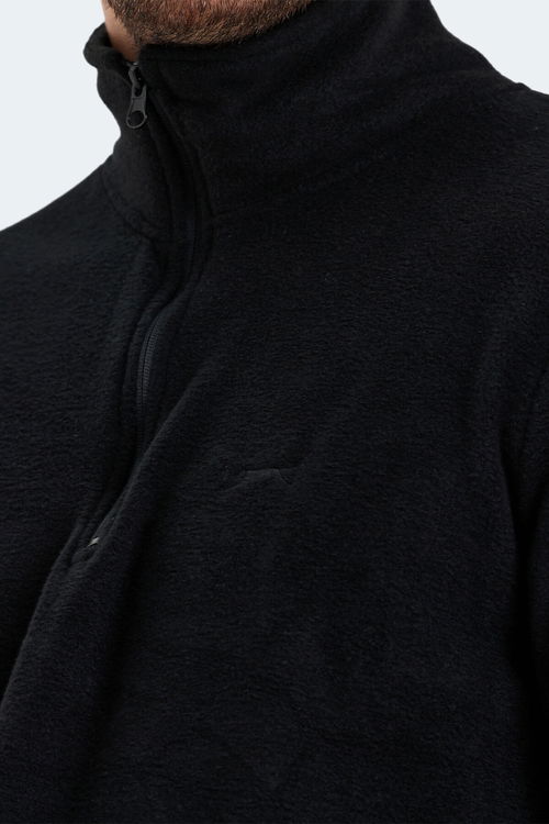 Slazenger SANNE 2 Lİ SET Erkek Dik Yaka Fermuarlı Siyah - Gri Polar