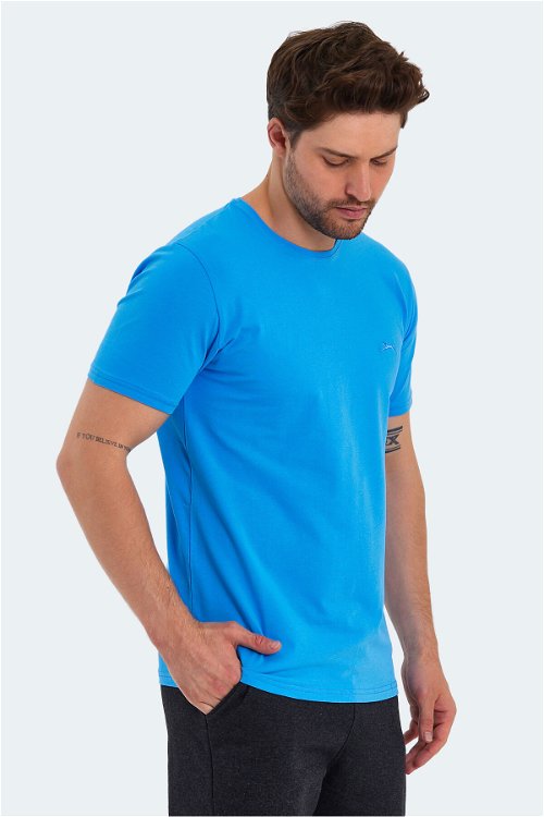 Slazenger SANNI Erkek Kısa Kol T-Shirt Mavi