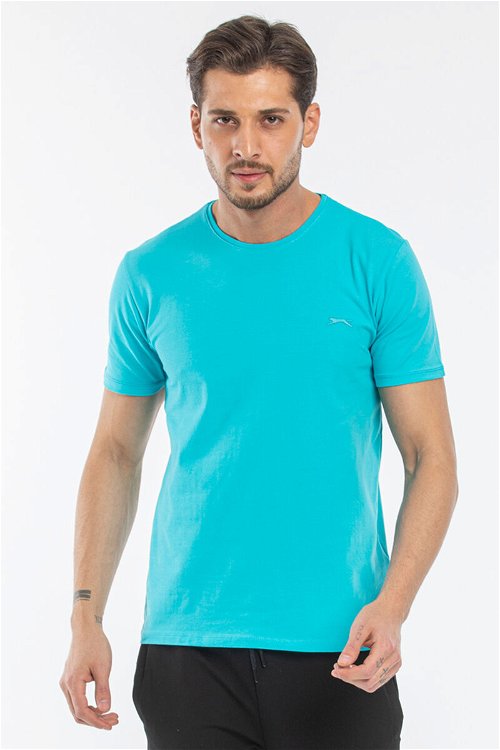 Slazenger SANNI Erkek Kısa Kol T-Shirt Turkuaz / Yeşil