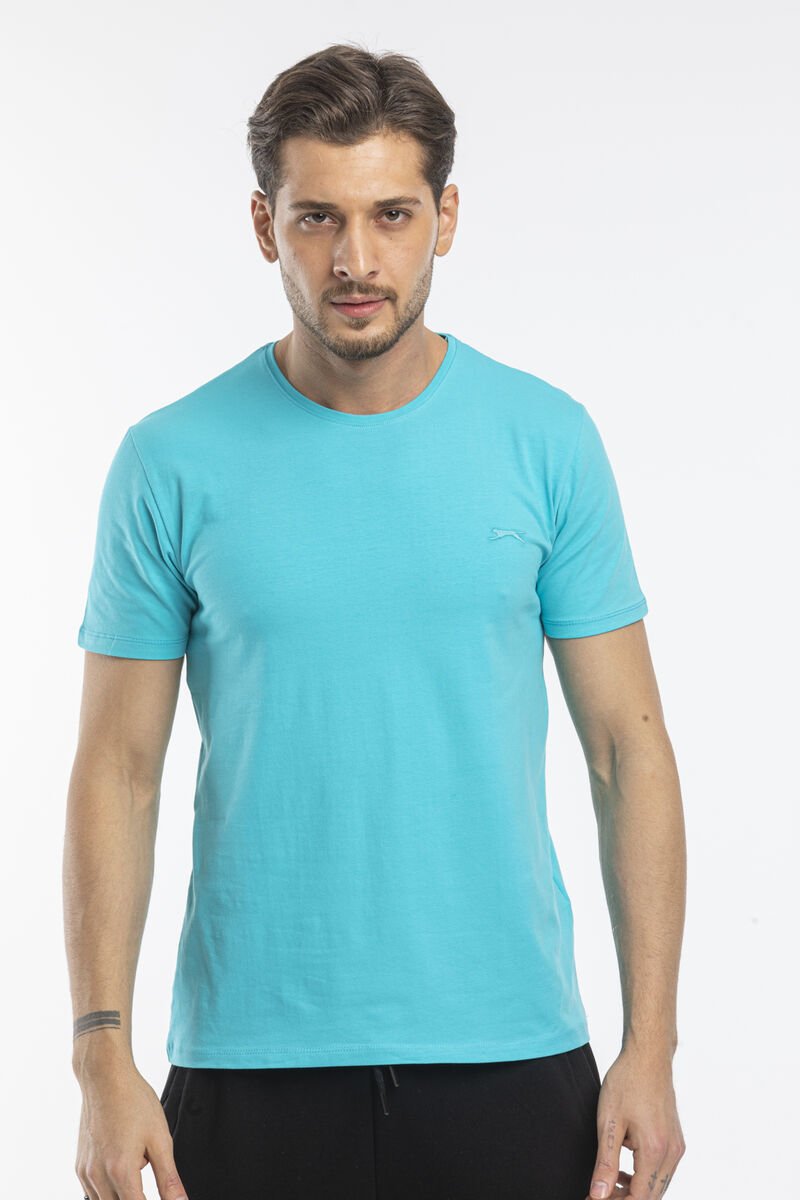 Slazenger SANNI Erkek Kısa Kol T-Shirt Turkuaz / Yeşil - Thumbnail