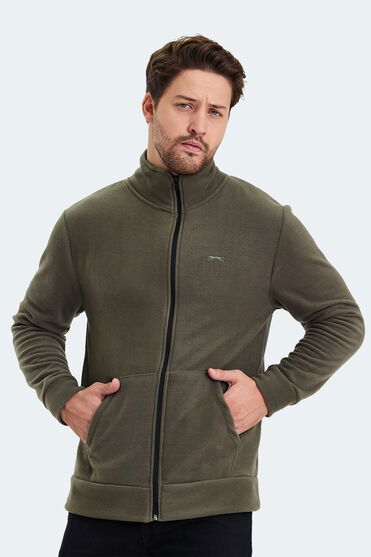 Slazenger SANSA Erkek Fermuarlı Dik Yaka Cepli Haki Polar Slazenger SANSA Erkek Fermuarlı Dik Yaka Cepli Haki Polar