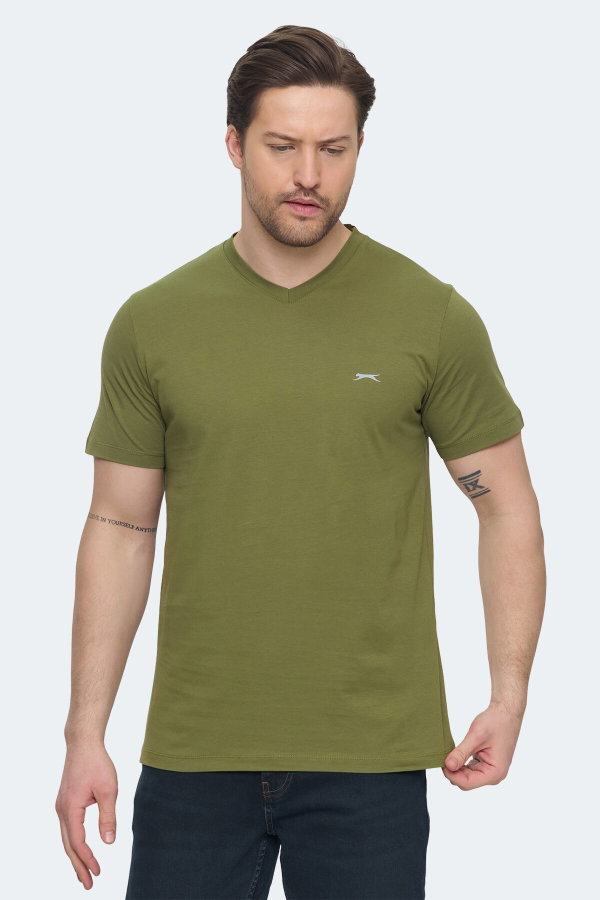 Slazenger SARGON 2 li Set Erkek Haki - Lacivert Tişört