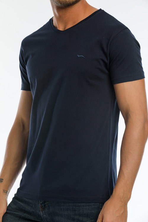 Slazenger SARGON 3 lü Set Erkek Beyaz - Lacivert - Haki Tişört