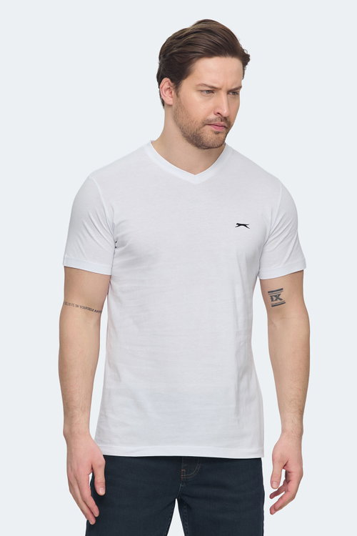 Slazenger SARGON 3 lü Set Erkek Beyaz - Lacivert - Haki Tişört