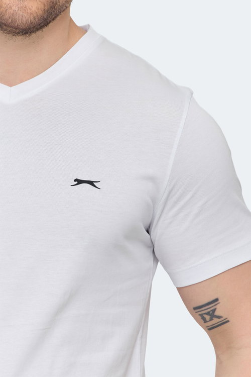 Slazenger SARGON 3 lü Set Erkek Beyaz - Lacivert - Haki Tişört