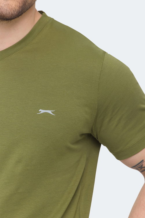 Slazenger SARGON 3 lü Set Erkek Beyaz - Lacivert - Haki Tişört