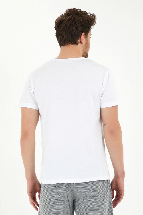 Slazenger SARGON KTN Erkek Kısa Kol T-Shirt Beyaz
