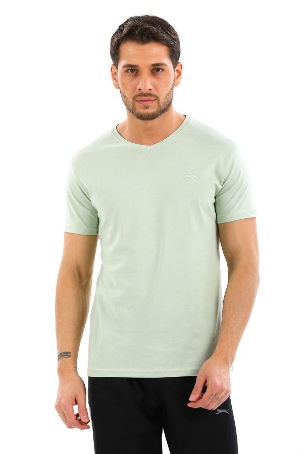Slazenger SARGON KTN Erkek Kısa Kol T-Shirt Açık Yeşil