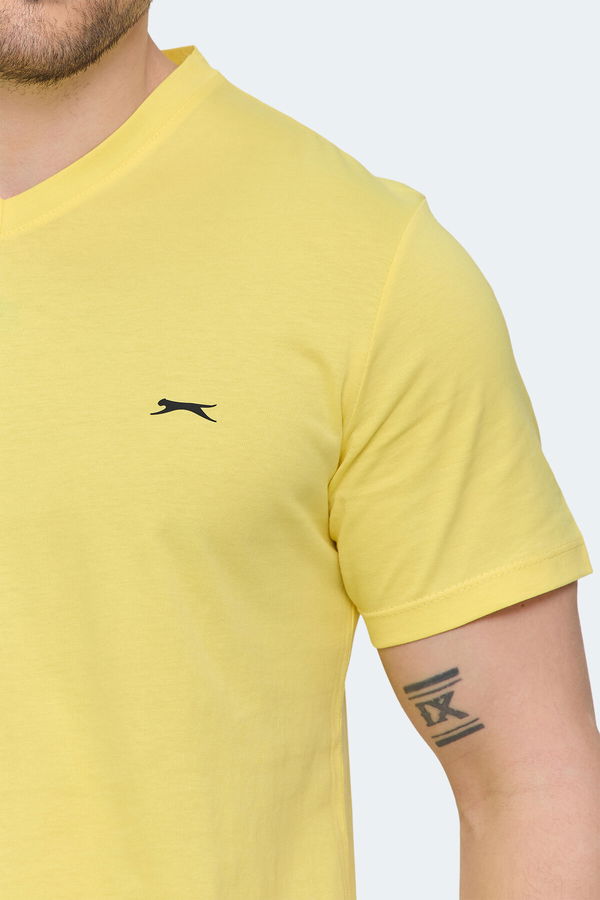 Slazenger SARGON KTN Erkek Tişört Açık Sarı