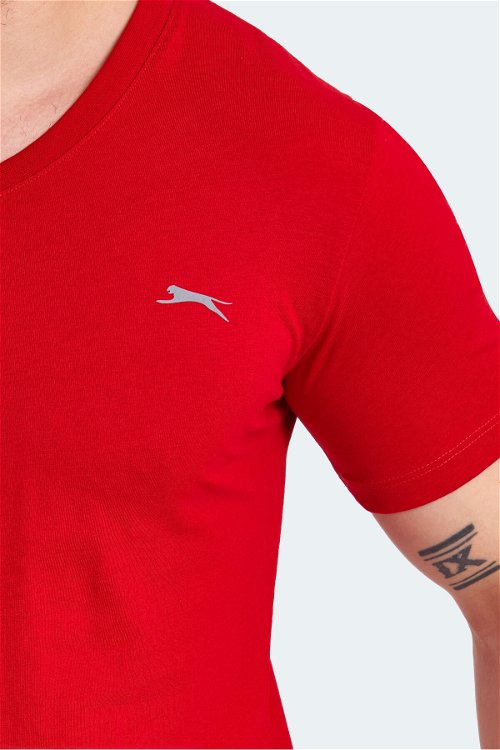 Slazenger SARGON KTN Erkek Kısa Kol T-Shirt Kırmızı